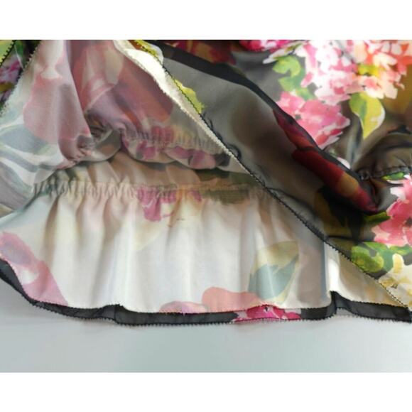 Lauren Ralph Lauren Georgette Blouse Medium Floral Sheer Bloomcore Fairy - Picture 13 of 16